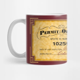 Hollywood Tower Hotel Elevator Permit to Operate Mug